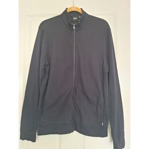 HUGO BOSS COTTON ZIP-UP CARDIGAN,‎  SIZE M